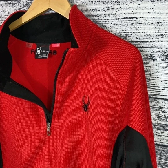 NWOT Spyder Men's Outbound 1/4 Zip Core Pullover Fleece Lined Sweater - Picture 3 of 4